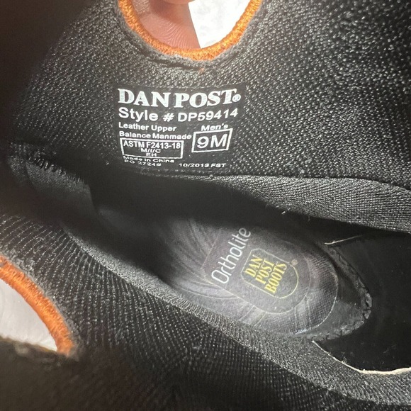 DAN POST STORMS EYE COMPOSITE TOE BOOTS SIZE 9 M - Picture 10 of 11